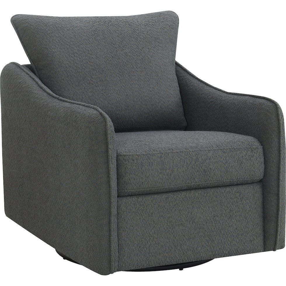 ellorie gray swivel glider chair   