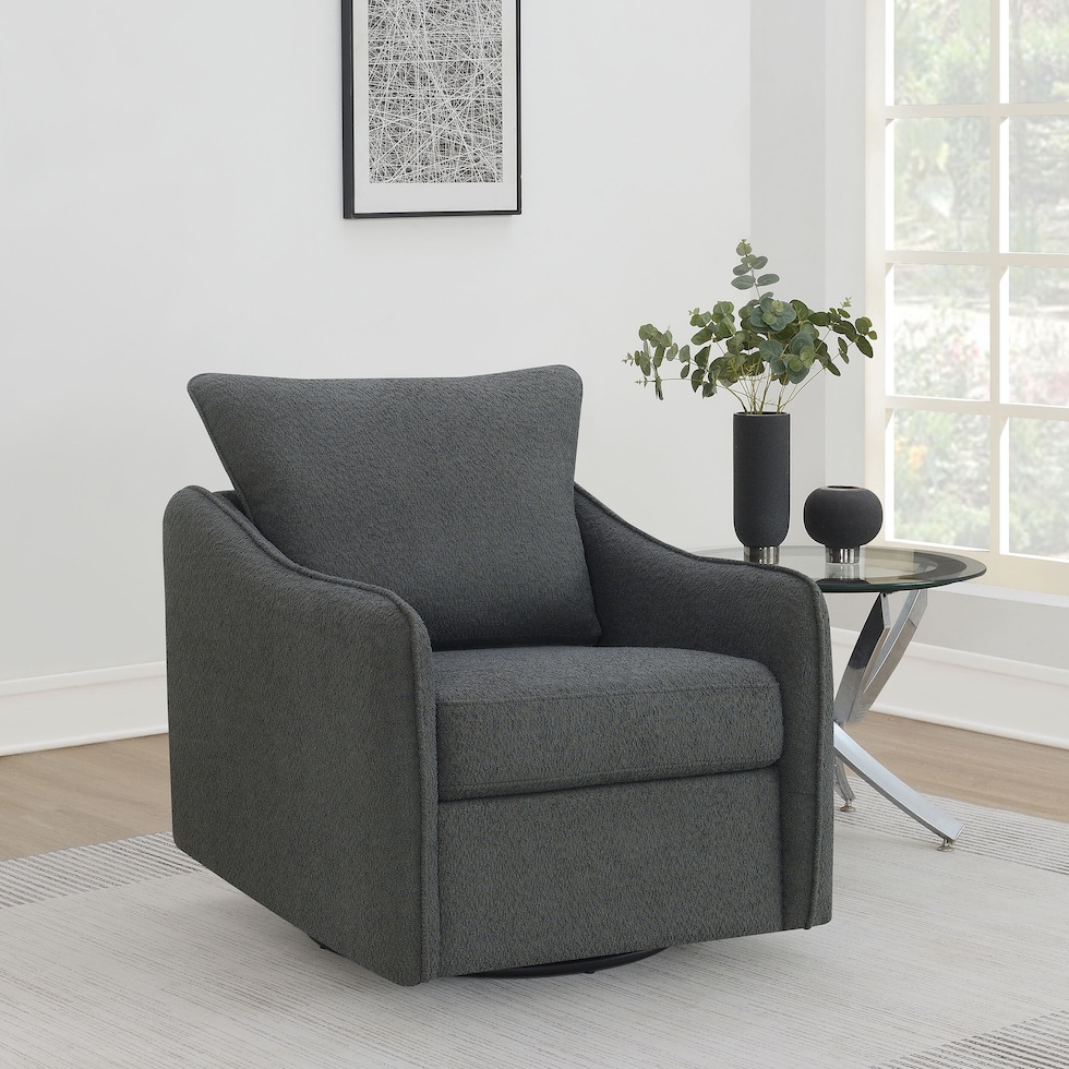 ellorie gray swivel glider chair   