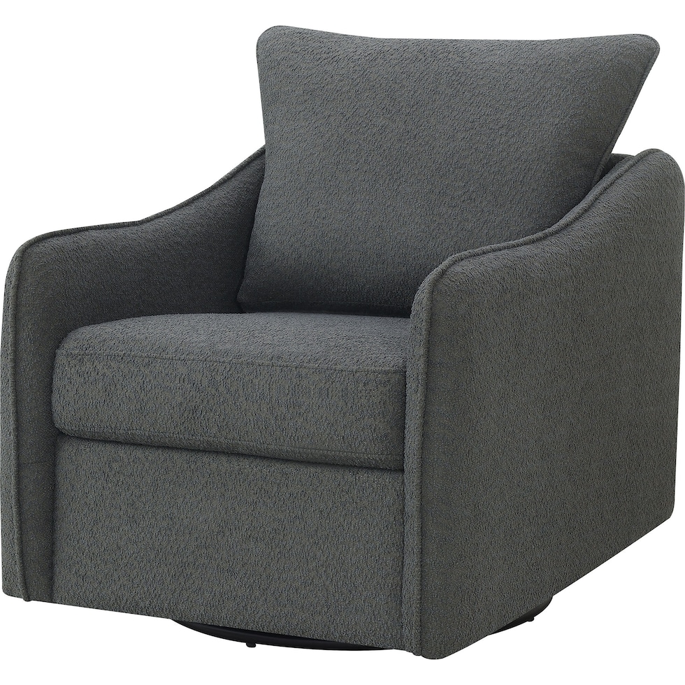 ellorie gray swivel glider chair   