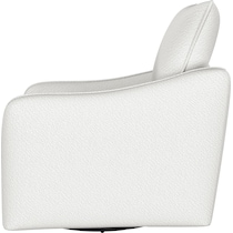 ellorie white swivel glider chair   