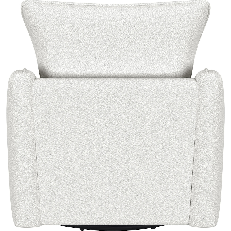 ellorie white swivel glider chair   