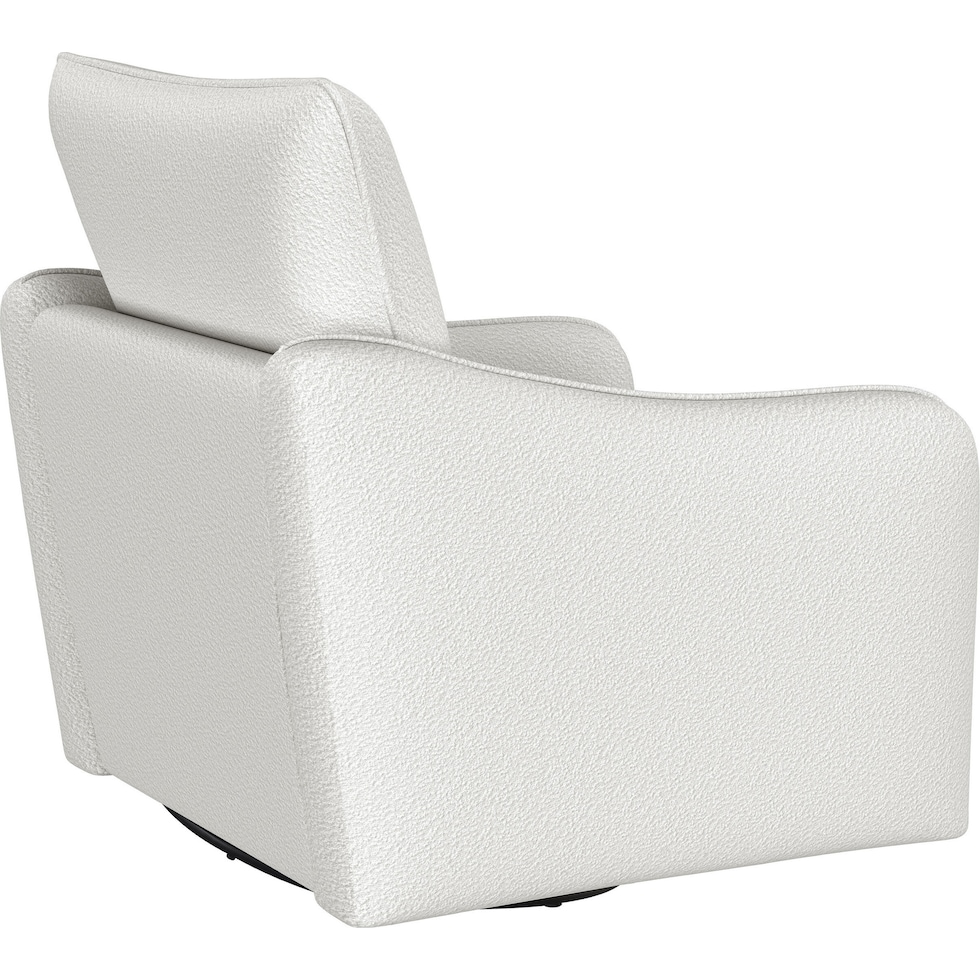 ellorie white swivel glider chair   