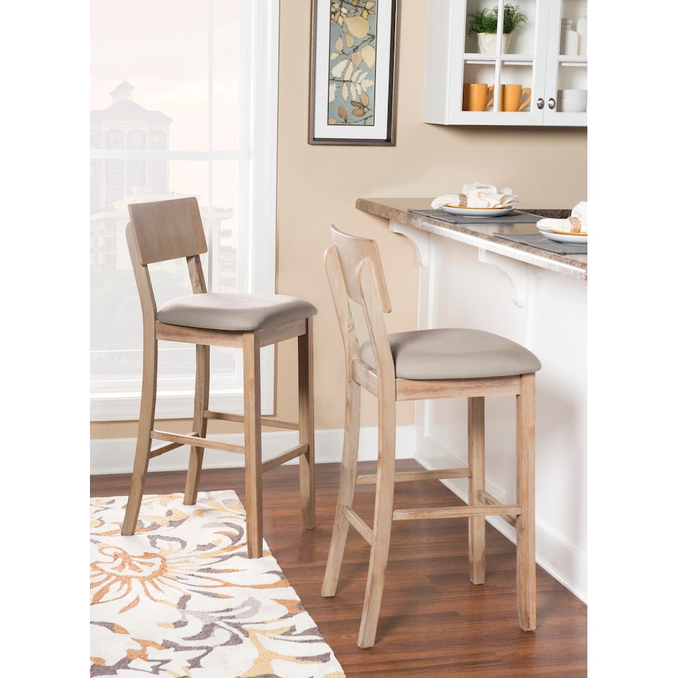 elmer gray bar stool   