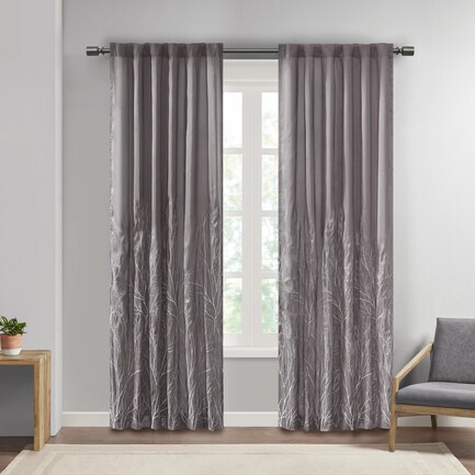 Elmira 95" Window Curtain - Gray