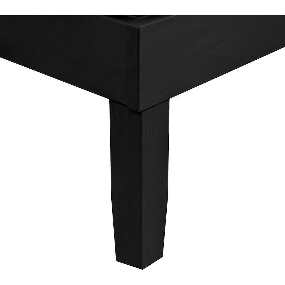 elna black queen bed   