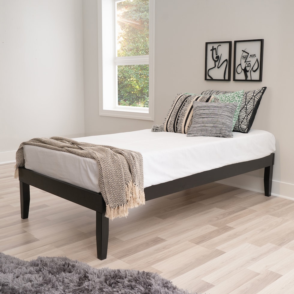 elna black twin bed   