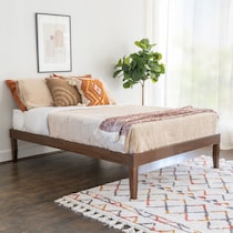 elna dark brown full bed   