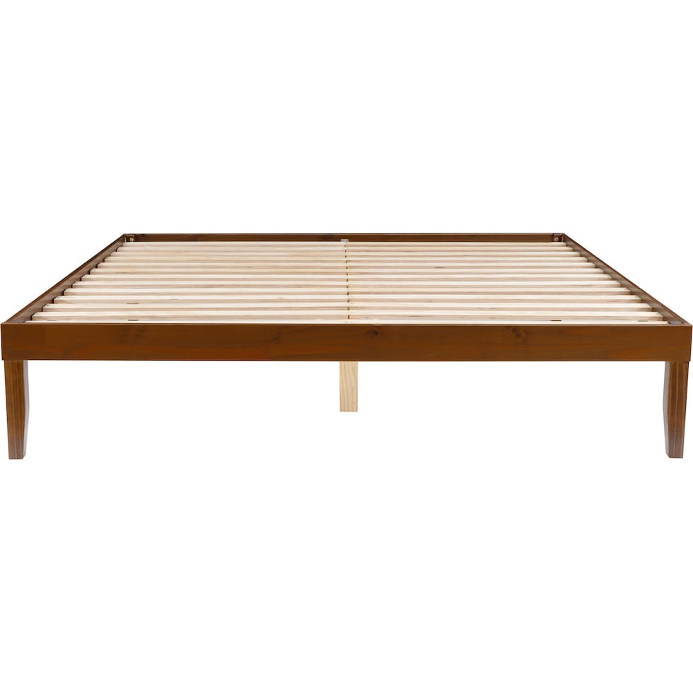 elna dark brown king bed   