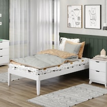 elna white twin bed   