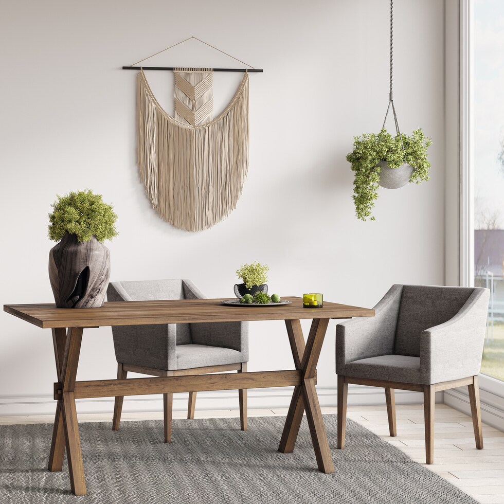 eloise dark brown dining table   