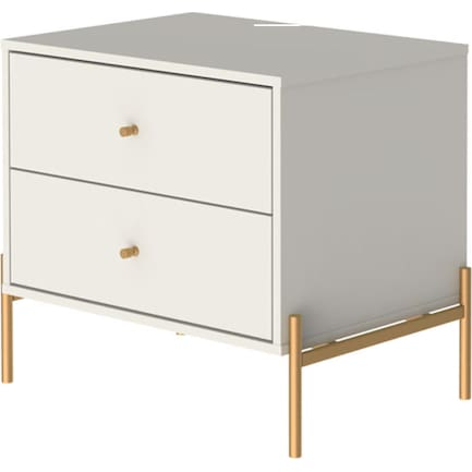 Elowen 2 Drawer Nightstand - Off White Matte