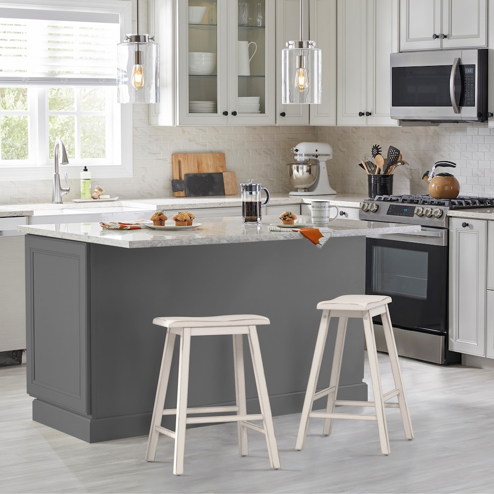 elton white counter height stool   