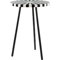 elvis black white side table   