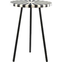 elvis black white side table   