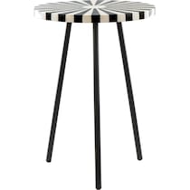 elvis black white side table   