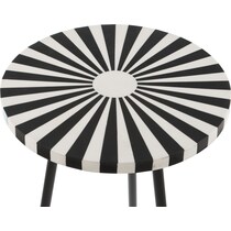 elvis black white side table   