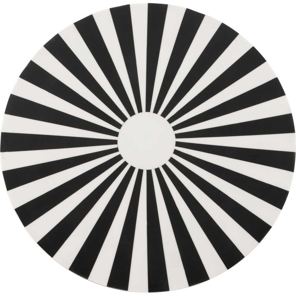elvis black white side table   