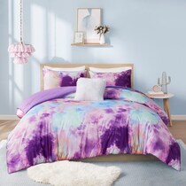 emberly purple king california king bedding set   