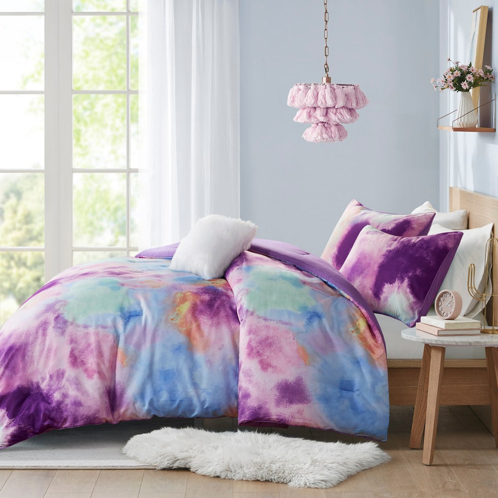 emberly purple twin twin xl bedding set   