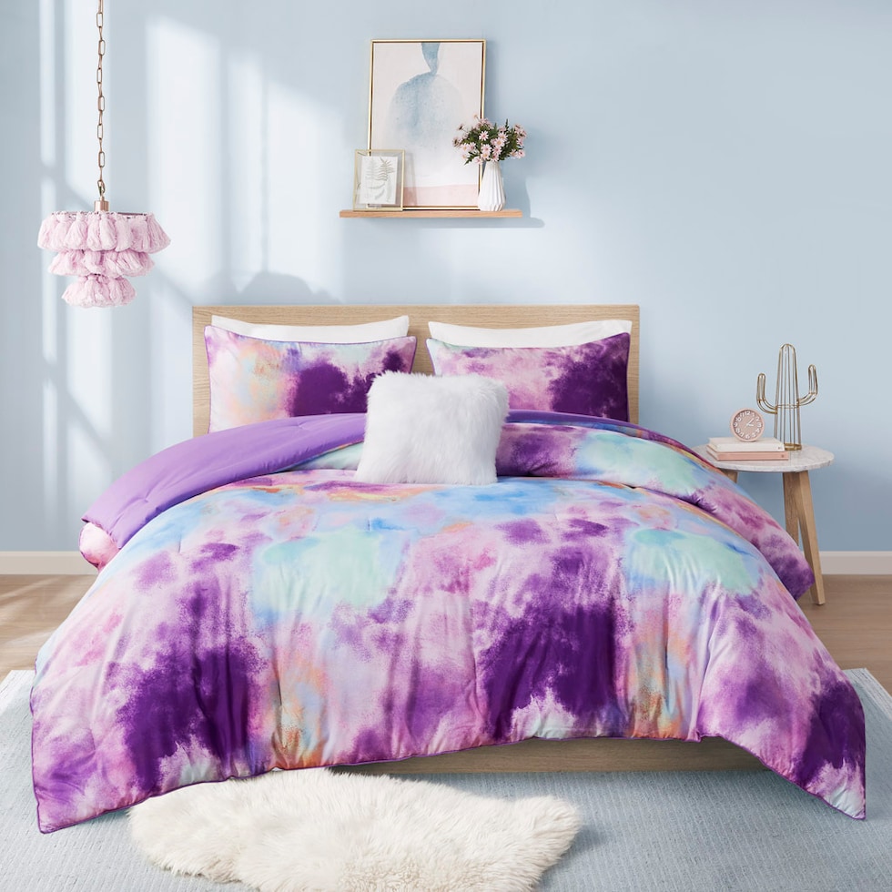 emberly purple twin twin xl bedding set   