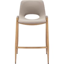 emerson beige gold counter height stool   