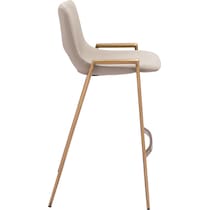 emerson beige gold counter height stool   