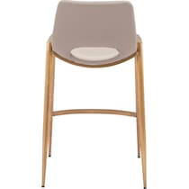 emerson beige gold counter height stool   