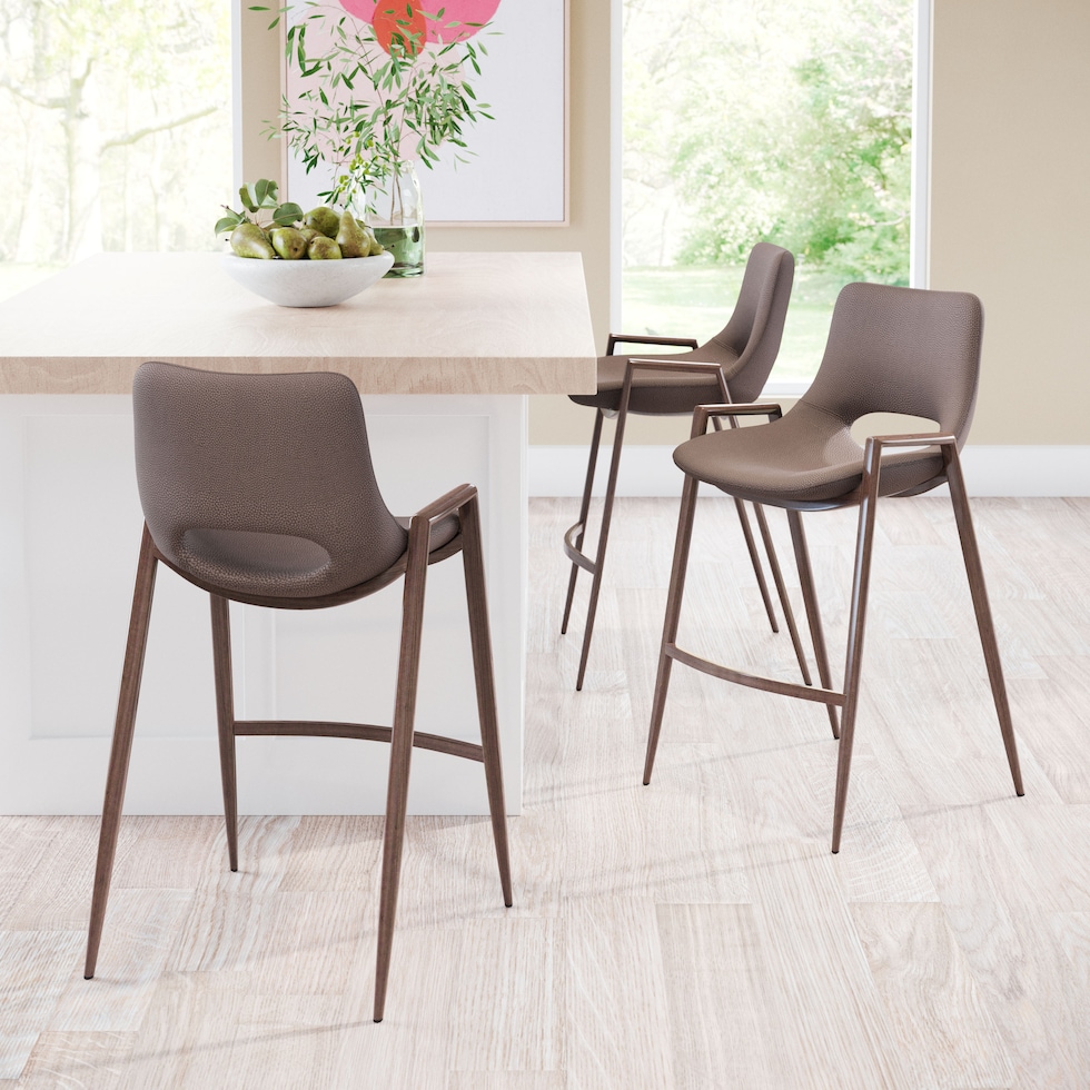 emerson dark brown counter height stool   
