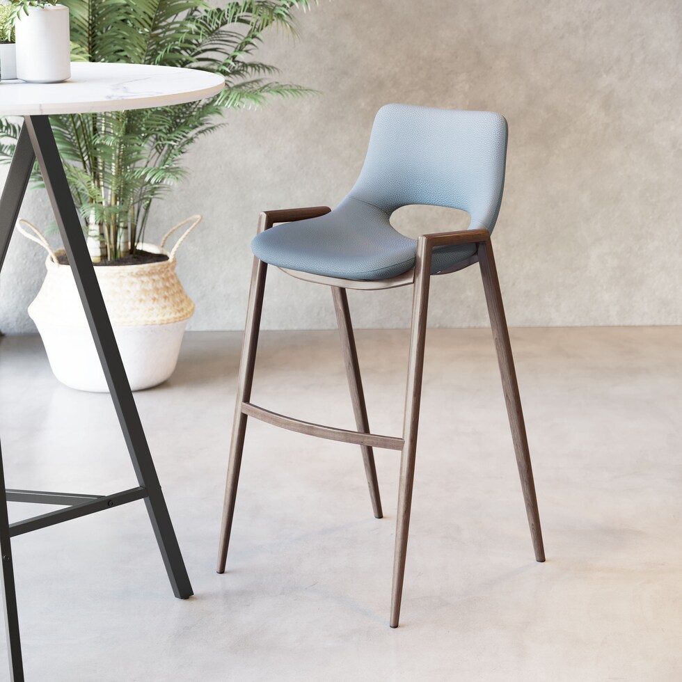 emerson gray bar stool   