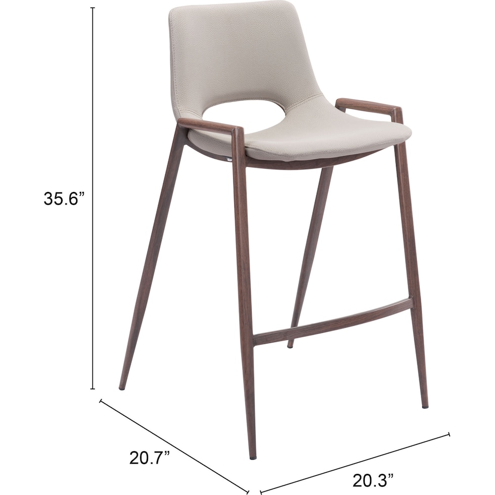 emerson light brown counter height stool   