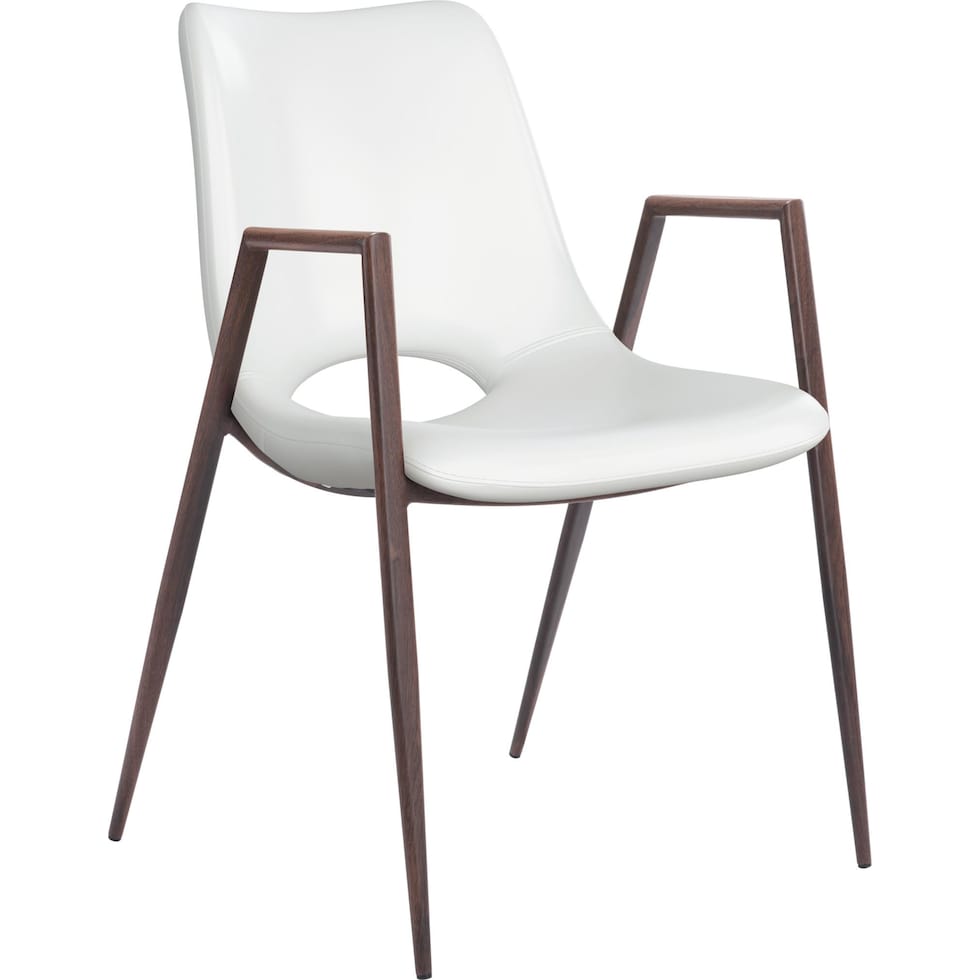emerson white dining chair   