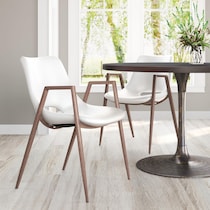 emerson white dining chair   