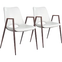 emerson white dining chair   