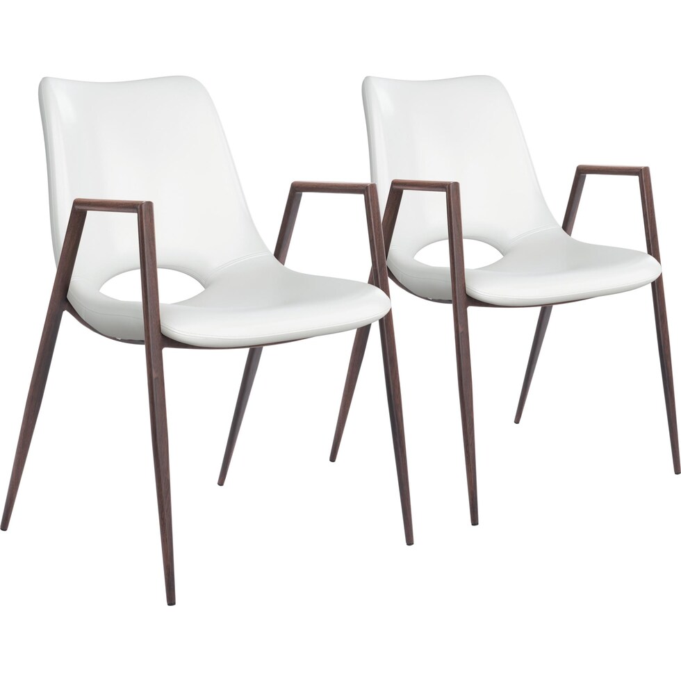 emerson white dining chair   