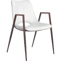 emerson white dining chair   