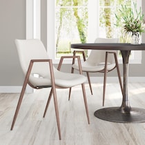 emerson white dining chair   