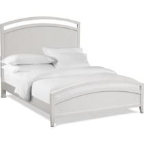 emerson white king panel bed   