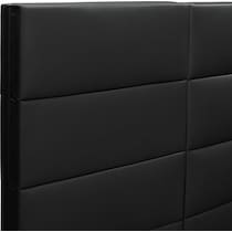 emilio black king upholstered bed   