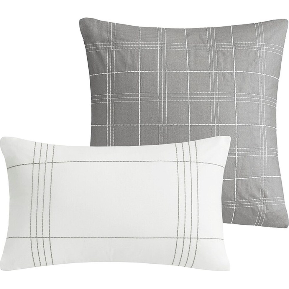 emily white gray california king bedding set   