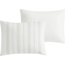 emily white gray california king bedding set   