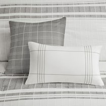 emily white gray california king bedding set   