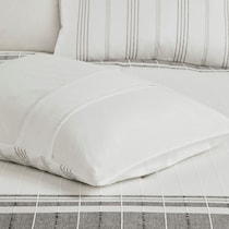 emily white gray california king bedding set   