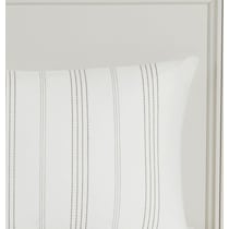 emily white gray california king bedding set   