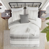 emily white gray full bedding set   