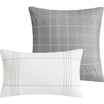 emily white gray queen bedding set   
