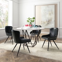 emma white dining table   