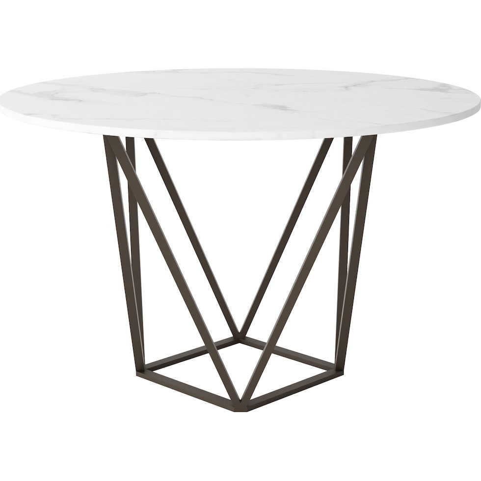 emma white dining table   