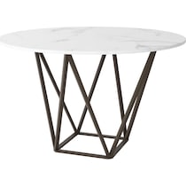 emma white dining table   