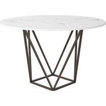 emma white dining table   