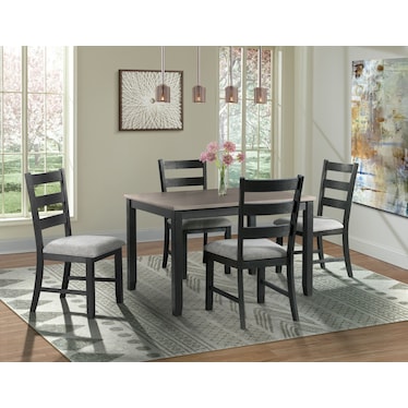Emmaline Dining Table and 4 Chairs